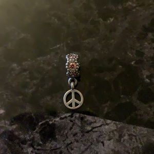 Pink peace Pandora charm
